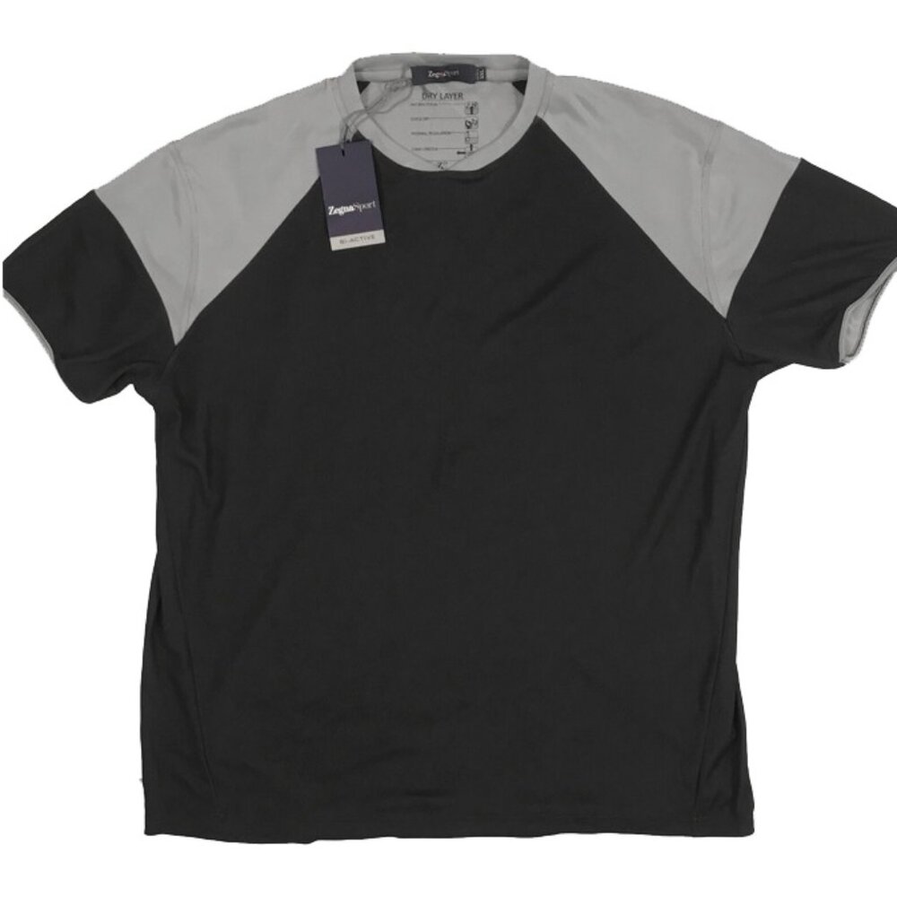 NEW Ermenegildo Zegna Sport Shirt! XXL Black  Bi Active Anti Bacterial Dry Layer